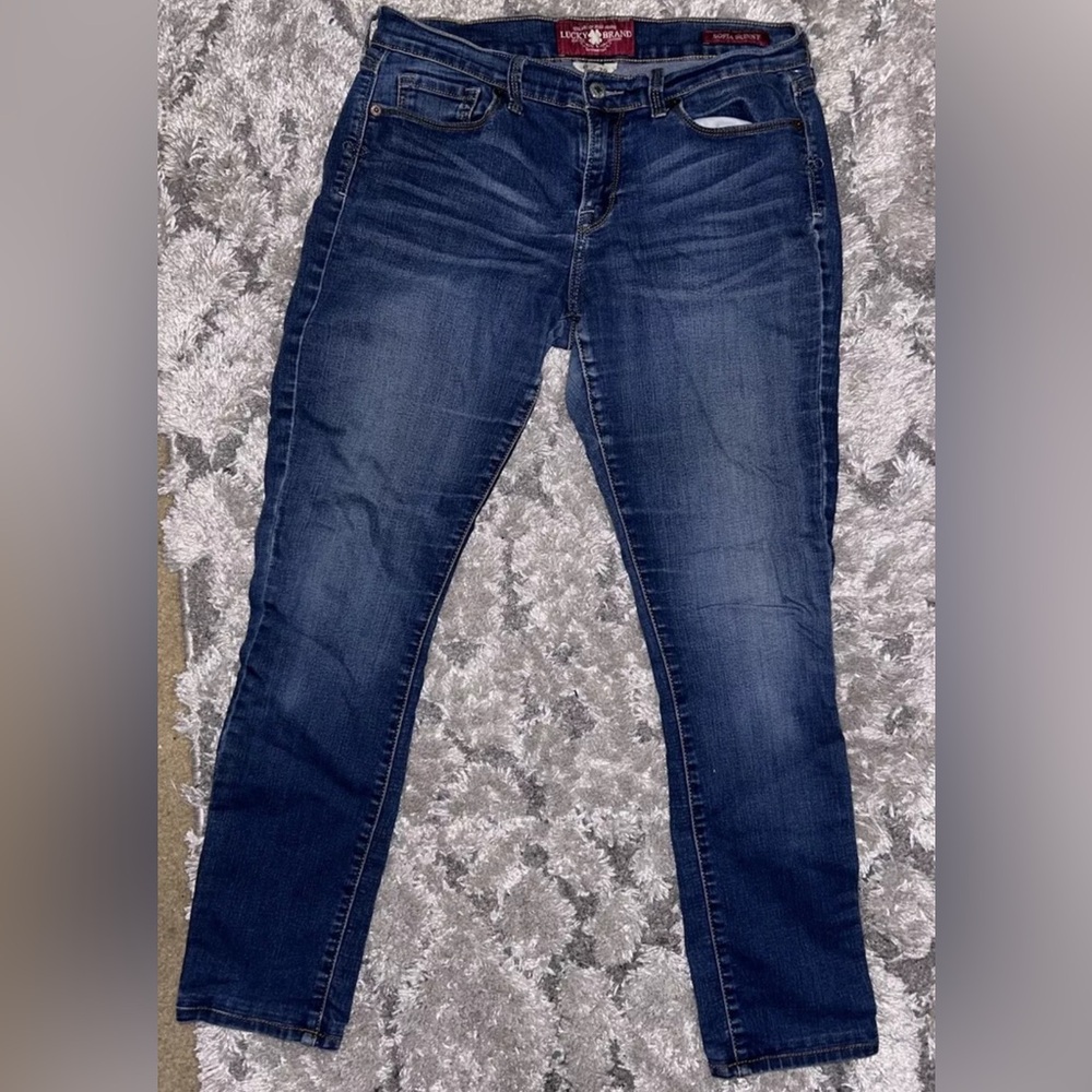 Lucky Brand Sofia Skinny Ankle Jeans 8/29 Medium Wash Stretch Blue Denim Women's